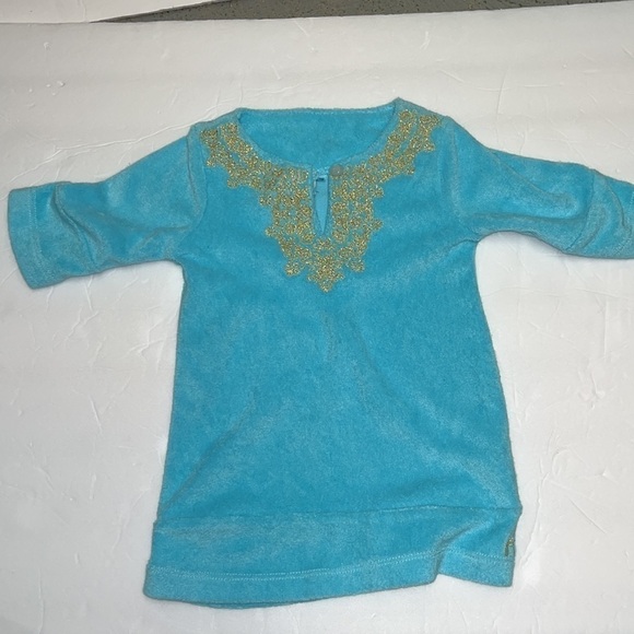 Cabana Life Girls' Blue Hidden Cove Cover Up size 6-12 months - Picture 2 of 4